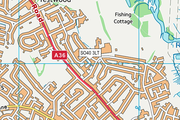 SO40 3LT map - OS VectorMap District (Ordnance Survey)