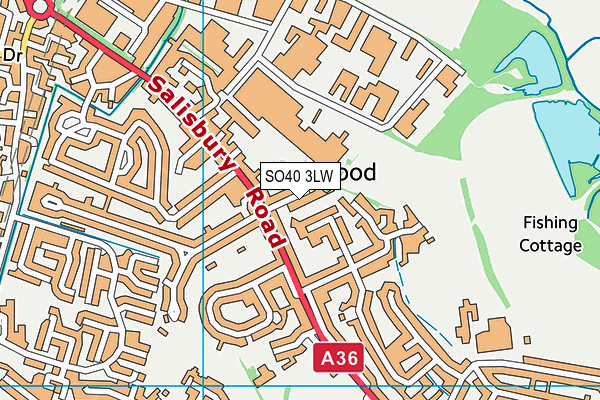 SO40 3LW map - OS VectorMap District (Ordnance Survey)