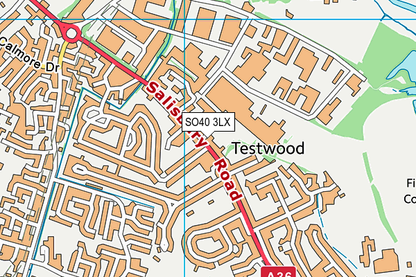 SO40 3LX map - OS VectorMap District (Ordnance Survey)