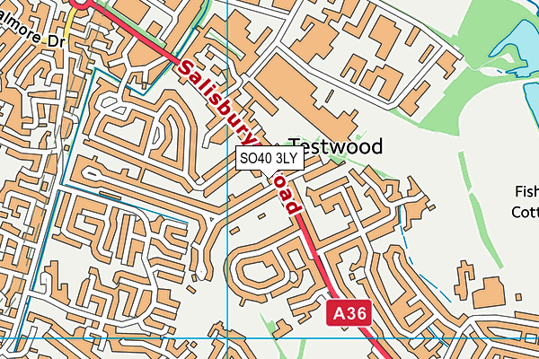 SO40 3LY map - OS VectorMap District (Ordnance Survey)