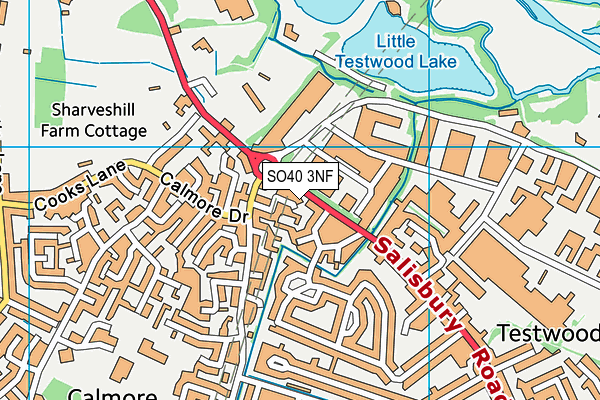 SO40 3NF map - OS VectorMap District (Ordnance Survey)