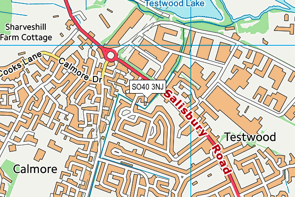 SO40 3NJ map - OS VectorMap District (Ordnance Survey)