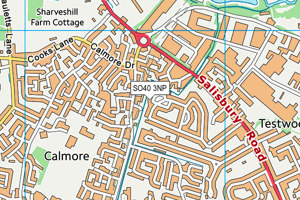 SO40 3NP map - OS VectorMap District (Ordnance Survey)