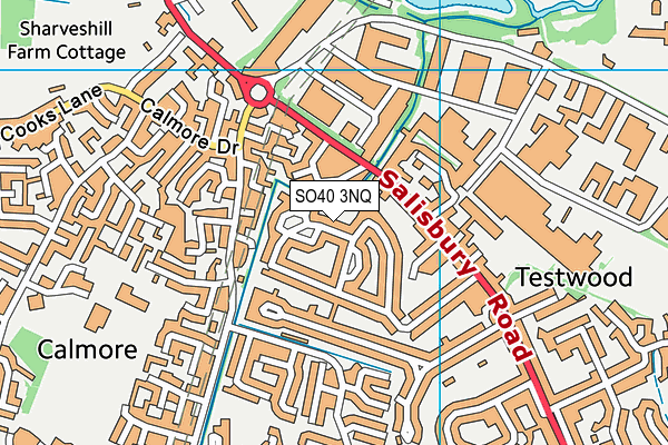 SO40 3NQ map - OS VectorMap District (Ordnance Survey)