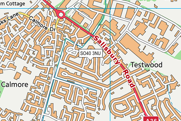 SO40 3NU map - OS VectorMap District (Ordnance Survey)