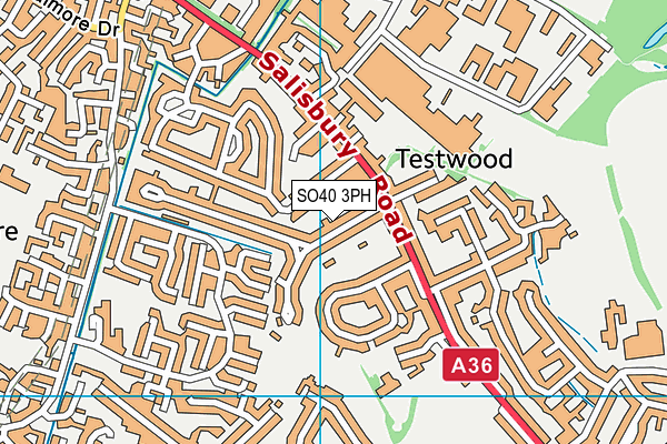 SO40 3PH map - OS VectorMap District (Ordnance Survey)