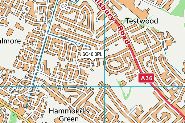 SO40 3PL map - OS VectorMap District (Ordnance Survey)