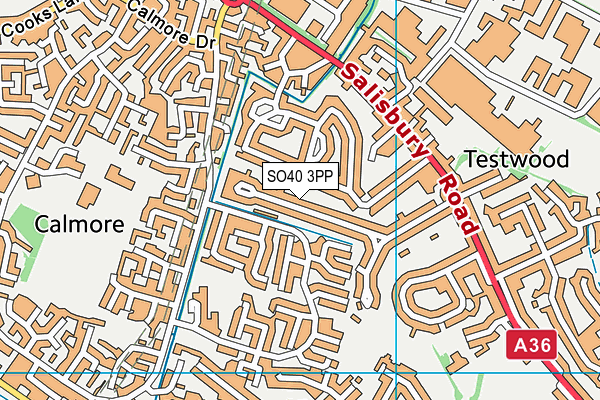 SO40 3PP map - OS VectorMap District (Ordnance Survey)