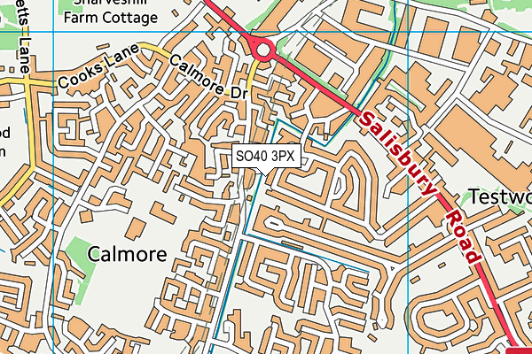 SO40 3PX map - OS VectorMap District (Ordnance Survey)