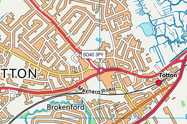 SO40 3PY map - OS VectorMap District (Ordnance Survey)