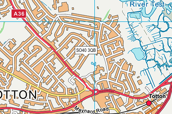 SO40 3QB map - OS VectorMap District (Ordnance Survey)