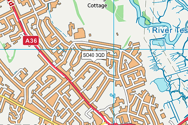 SO40 3QD map - OS VectorMap District (Ordnance Survey)