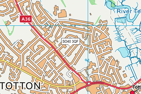 SO40 3QF map - OS VectorMap District (Ordnance Survey)