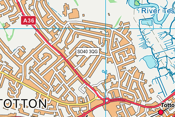 SO40 3QG map - OS VectorMap District (Ordnance Survey)