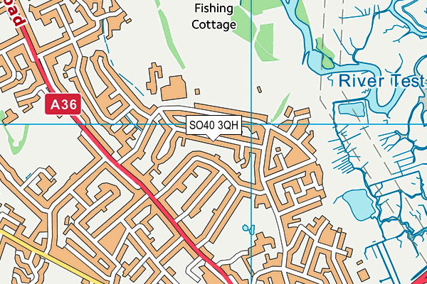 SO40 3QH map - OS VectorMap District (Ordnance Survey)