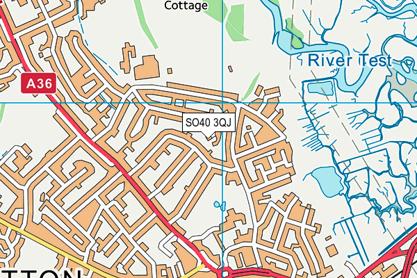 SO40 3QJ map - OS VectorMap District (Ordnance Survey)