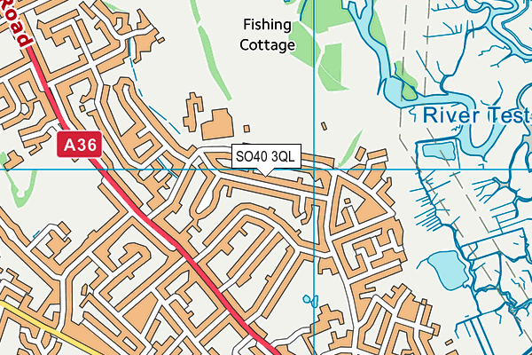 SO40 3QL map - OS VectorMap District (Ordnance Survey)