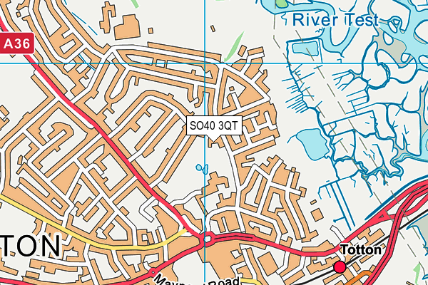 SO40 3QT map - OS VectorMap District (Ordnance Survey)