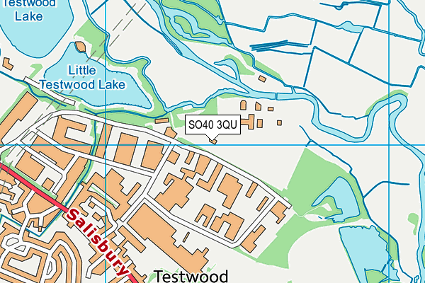 SO40 3QU map - OS VectorMap District (Ordnance Survey)