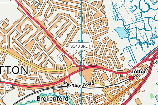 SO40 3RL map - OS VectorMap District (Ordnance Survey)