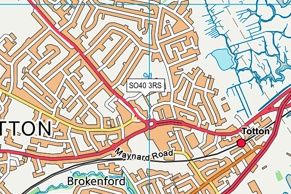 SO40 3RS map - OS VectorMap District (Ordnance Survey)