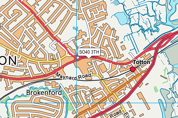 SO40 3TH map - OS VectorMap District (Ordnance Survey)