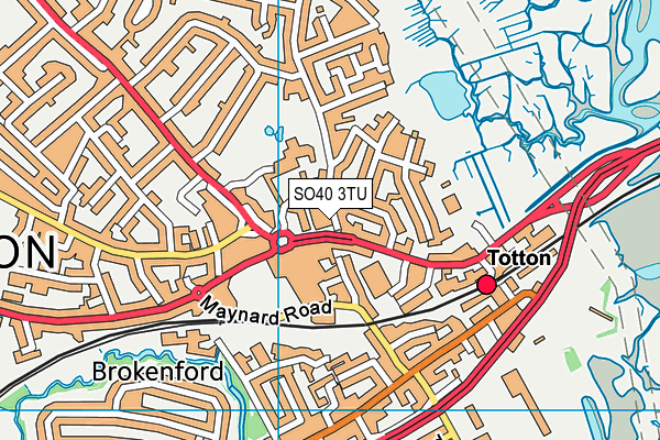 SO40 3TU map - OS VectorMap District (Ordnance Survey)