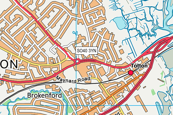 SO40 3YN map - OS VectorMap District (Ordnance Survey)