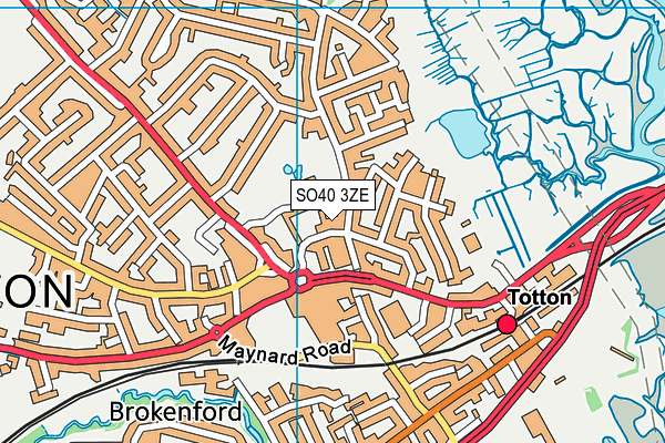SO40 3ZE map - OS VectorMap District (Ordnance Survey)