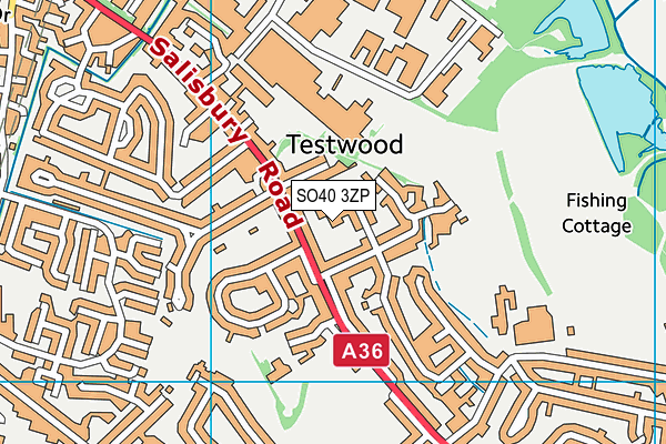 SO40 3ZP map - OS VectorMap District (Ordnance Survey)