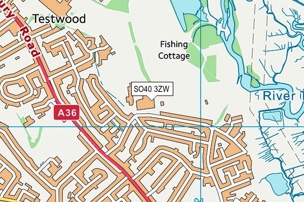 Testwood School map (SO40 3ZW) - OS VectorMap District (Ordnance Survey)