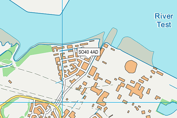 SO40 4AD map - OS VectorMap District (Ordnance Survey)