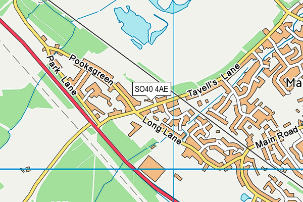 SO40 4AE map - OS VectorMap District (Ordnance Survey)