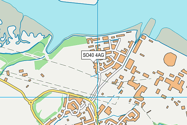 SO40 4AG map - OS VectorMap District (Ordnance Survey)