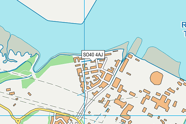 SO40 4AJ map - OS VectorMap District (Ordnance Survey)