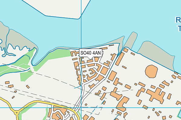 SO40 4AN map - OS VectorMap District (Ordnance Survey)