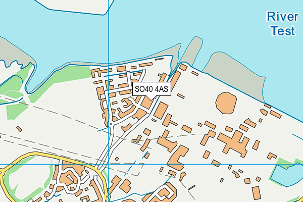 SO40 4AS map - OS VectorMap District (Ordnance Survey)
