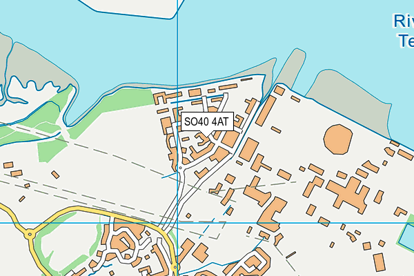 SO40 4AT map - OS VectorMap District (Ordnance Survey)