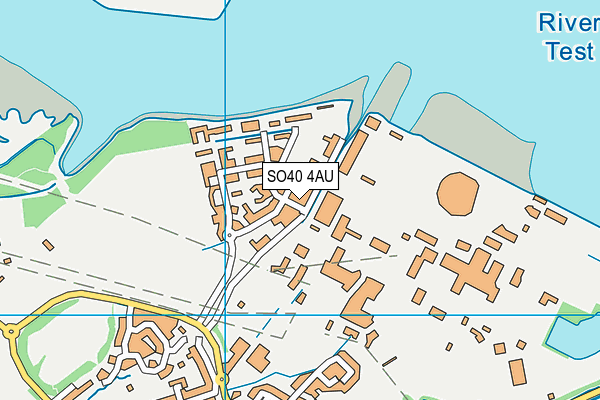 SO40 4AU map - OS VectorMap District (Ordnance Survey)