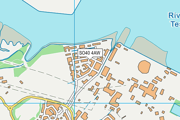 SO40 4AW map - OS VectorMap District (Ordnance Survey)