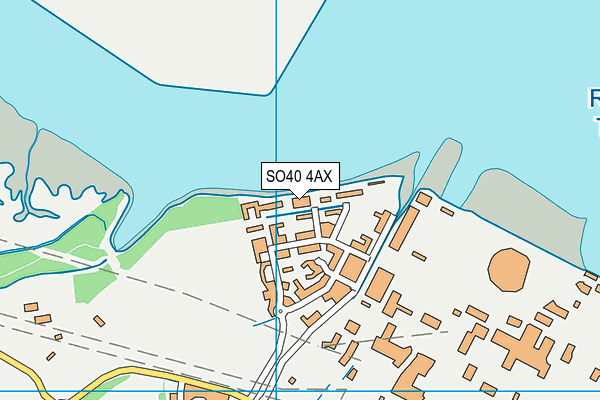 SO40 4AX map - OS VectorMap District (Ordnance Survey)