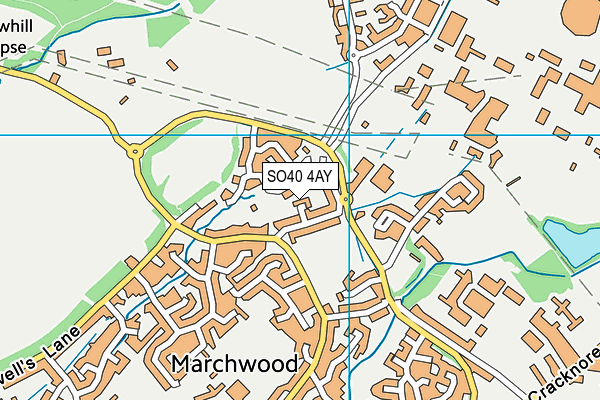 SO40 4AY map - OS VectorMap District (Ordnance Survey)