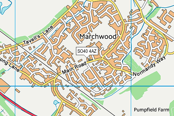 SO40 4AZ map - OS VectorMap District (Ordnance Survey)