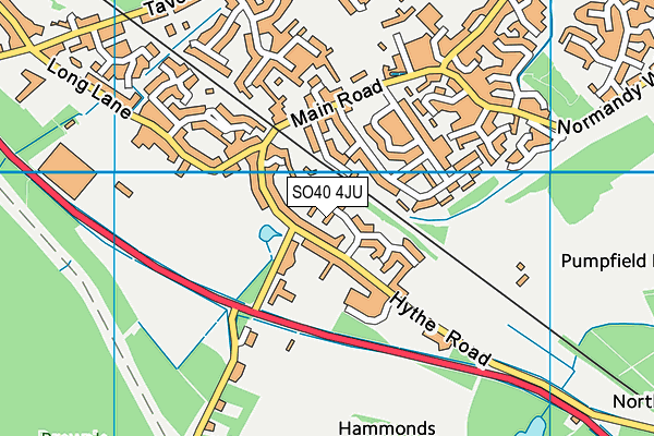SO40 4JU map - OS VectorMap District (Ordnance Survey)