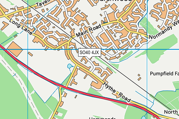 SO40 4JX map - OS VectorMap District (Ordnance Survey)