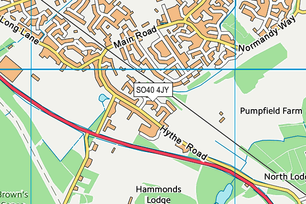 SO40 4JY map - OS VectorMap District (Ordnance Survey)