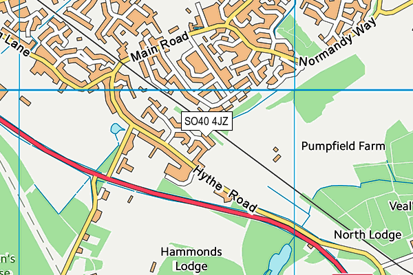 SO40 4JZ map - OS VectorMap District (Ordnance Survey)