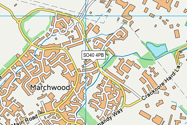 SO40 4PB map - OS VectorMap District (Ordnance Survey)