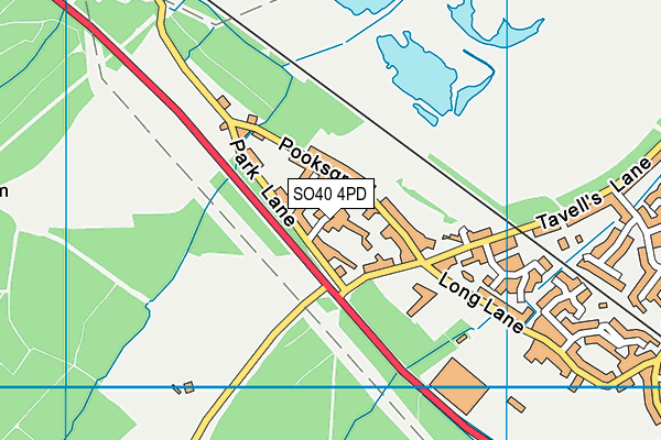 SO40 4PD map - OS VectorMap District (Ordnance Survey)
