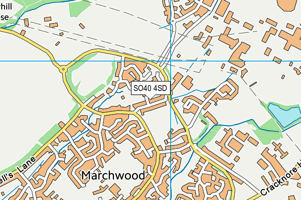 SO40 4SD map - OS VectorMap District (Ordnance Survey)
